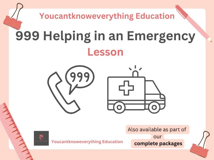 Calling 999 Helping in an Emergency Lesson