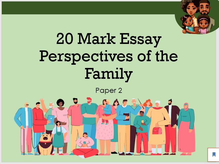 AQA Sociology Role of the family A-Level essay planning lesson