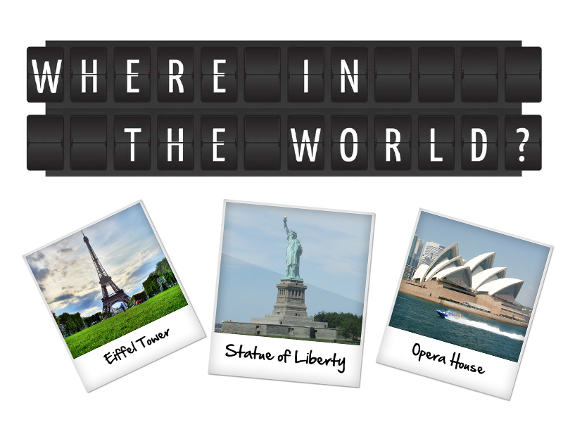 Where in the World - Interactive Wall Display to go with a World Map