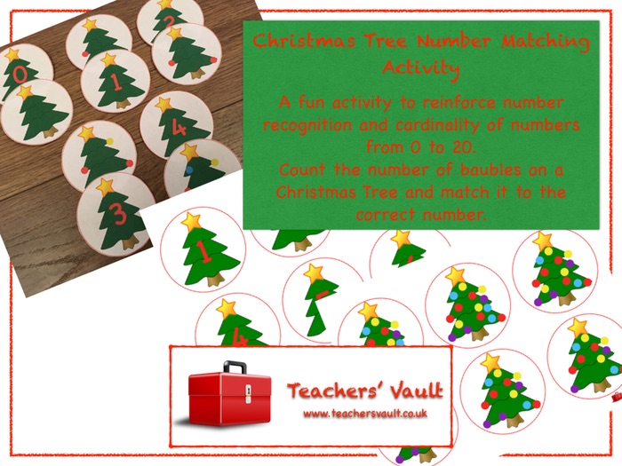 Christmas Tree Number Matching Activity Teaching Resources