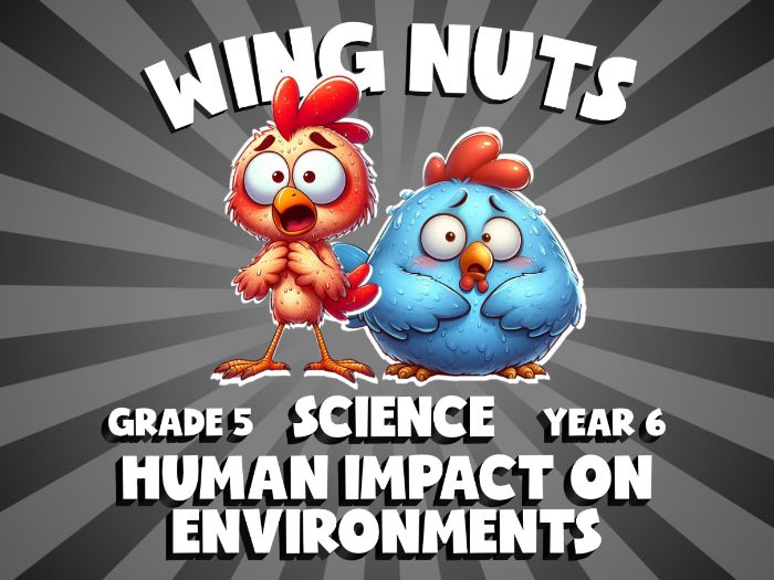 Human Impact on Environments WING NUTS Science Game | No-Prep Year 6 Review Activity