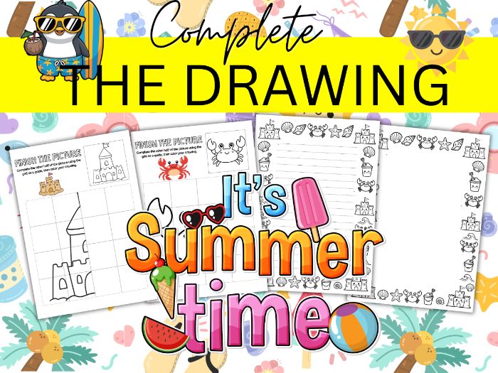 Complete the Drawing – Summer Fun