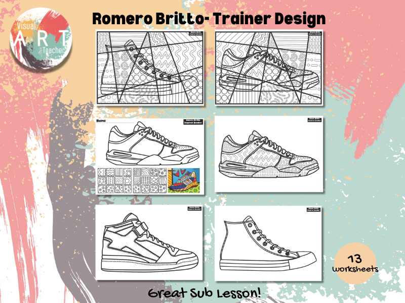 Romero Britto-inspired trainer art lesson