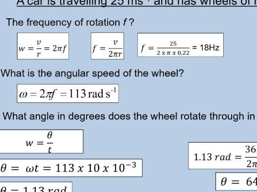 A level Physics (17.1) Uniform circular motion (Motion in a circle)