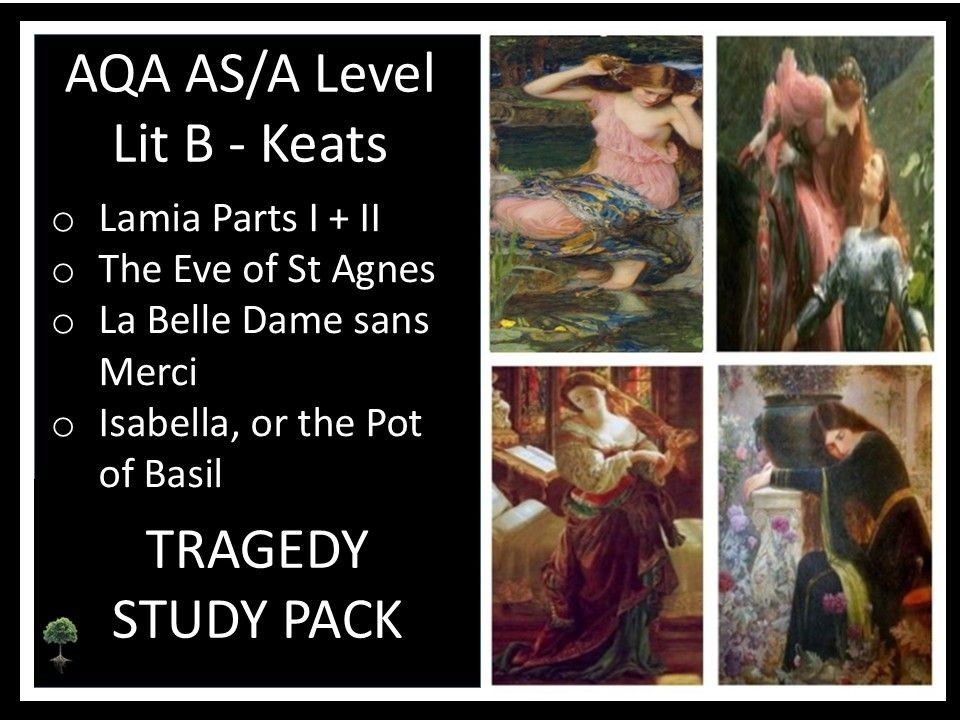 KEATS:  LAMIA, ISABELLA, EVE OF ST AGNES + LA BELLE DAME AS/A LEVEL STUDY PACK