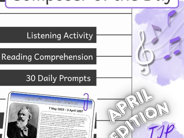 KS2–3 Music: Composer of the Day – April Reading & Listening