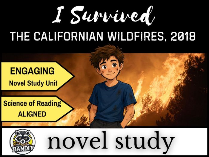 I SURVIVED The Californian Wildfires, 2018 Novel Study and Comprehension Questions