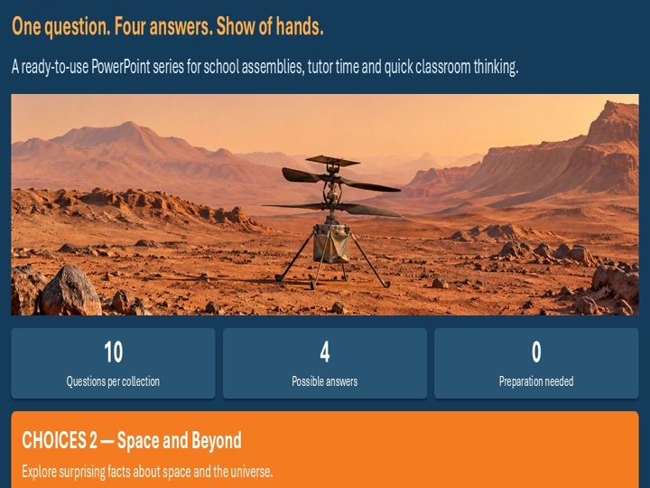 Space Exploration Quiz – 10 Surprising Questions | KS2–KS3 PowerPoint