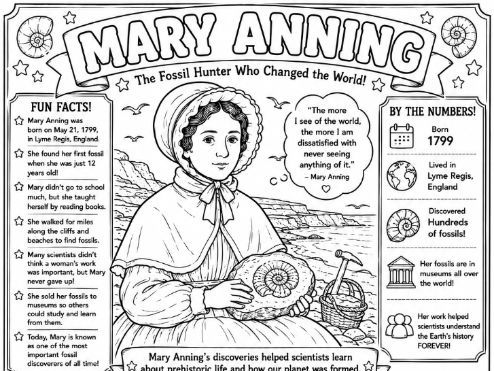 Mary Anning Colouring Factsheet