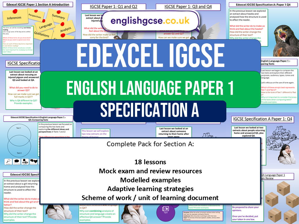 Edexcel IGCSE English Language Paper 1