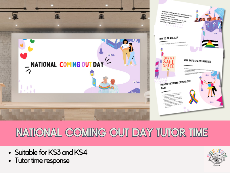 National Coming Out Day – LGBTQ+ Awareness & Inclusion Tutor Time