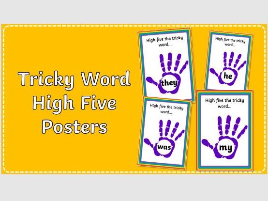 Phase 3 Tricky Word High Five Posters