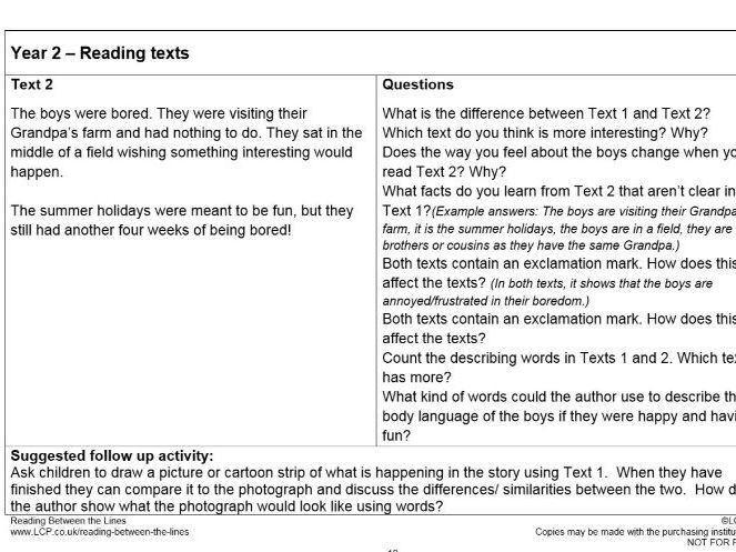 Year 1/2 (KS1) Reading Between the Lines: Teaching Inference and Deduction (all resources included).