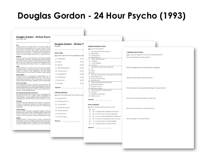 Douglas Gordon 24 Hour Psycho (1993) Teaching Resources