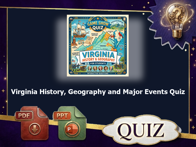 Virginia History, Geography and Major Events Quiz : 57 QUIZ & answer