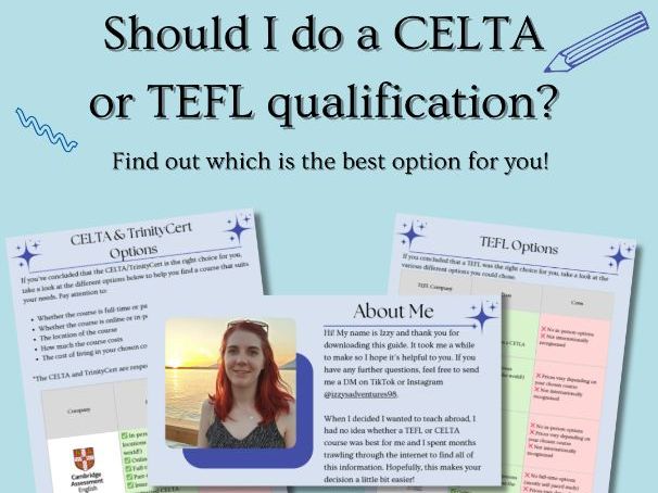 Should I do CELTA or a TEFL course?