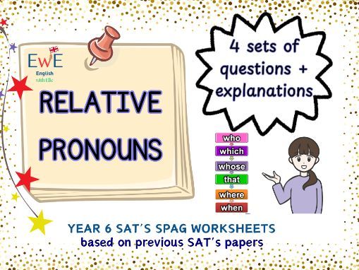 Relative Pronouns- Year 6 SPAG SAT's  - GRAMMAR - Worksheet