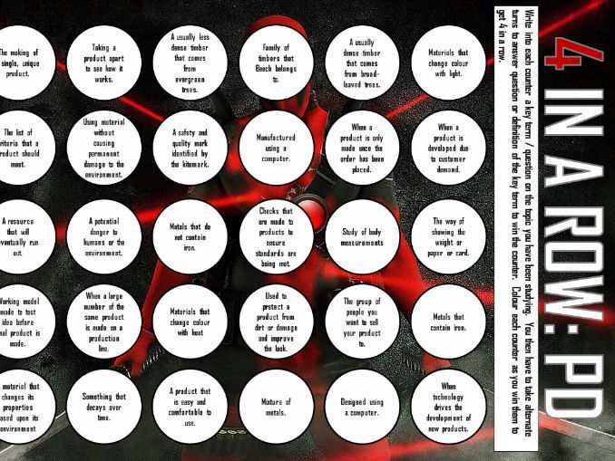 Connect 4 in a line revision game