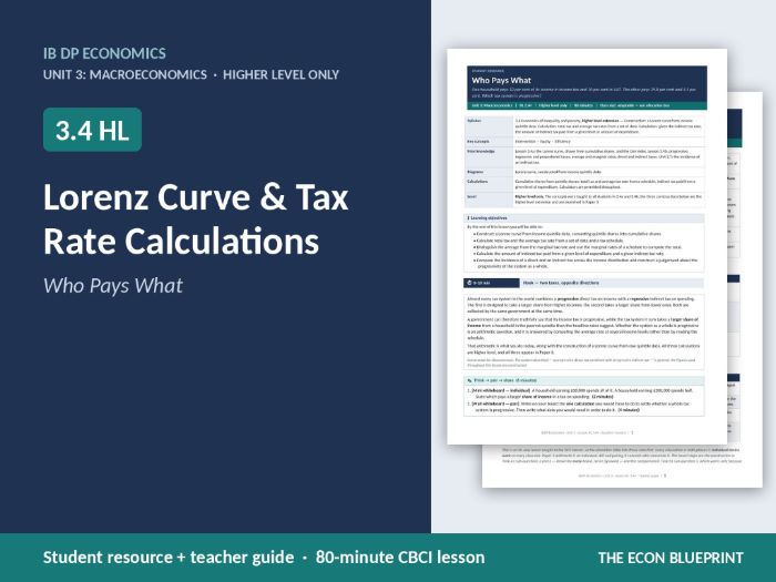 IB Economics 3.4 HL | Lorenz Curve & Tax Rate Calculations | HL Only