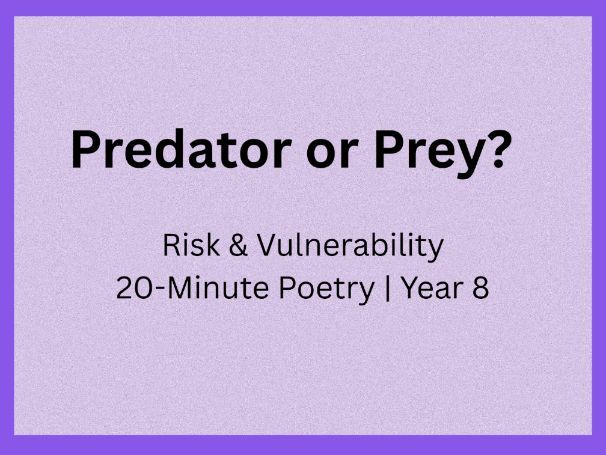 Poetry Lesson: Language Analysis | In the Wild | 20-Minute Lesson | Year 8 (KS3)