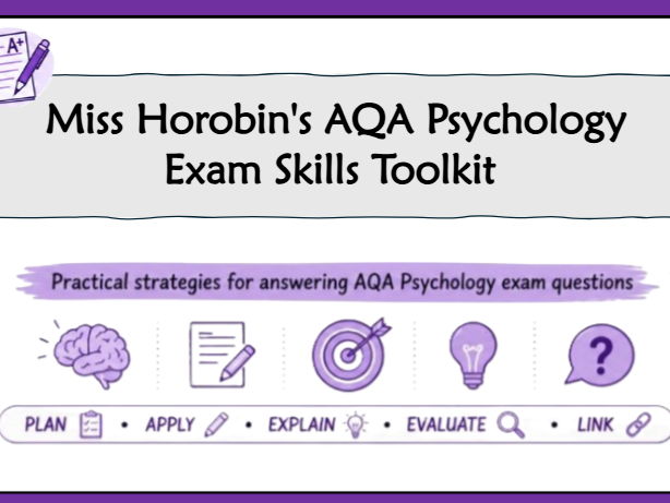 AQA A Level Psychology Exam Skills Toolkit | BUNG, PEEL, AO2, GRAVE & GRENADE