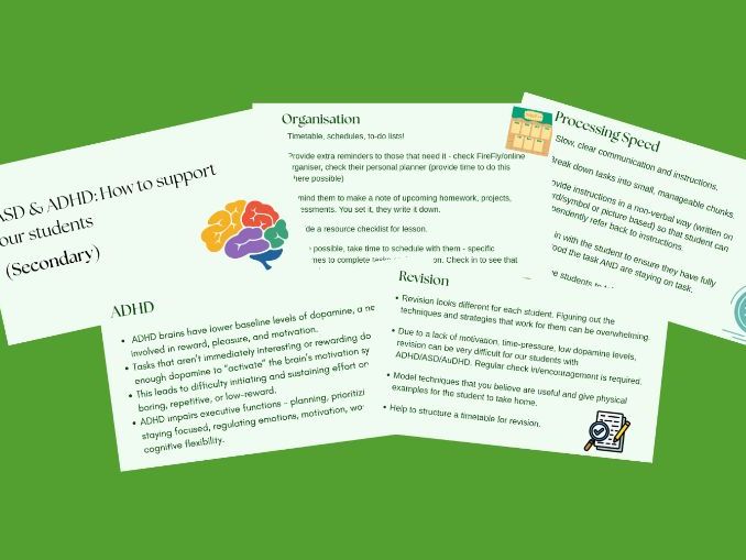 Supporting Students with ASD and ADHD (and AuDHD)