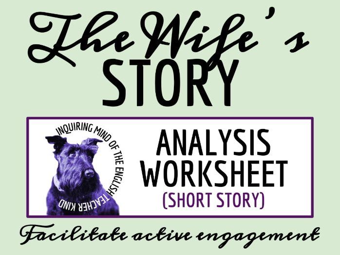 "The Wife's Story" by Ursula K. Le Guin Close Reading Analysis Worksheet for High School