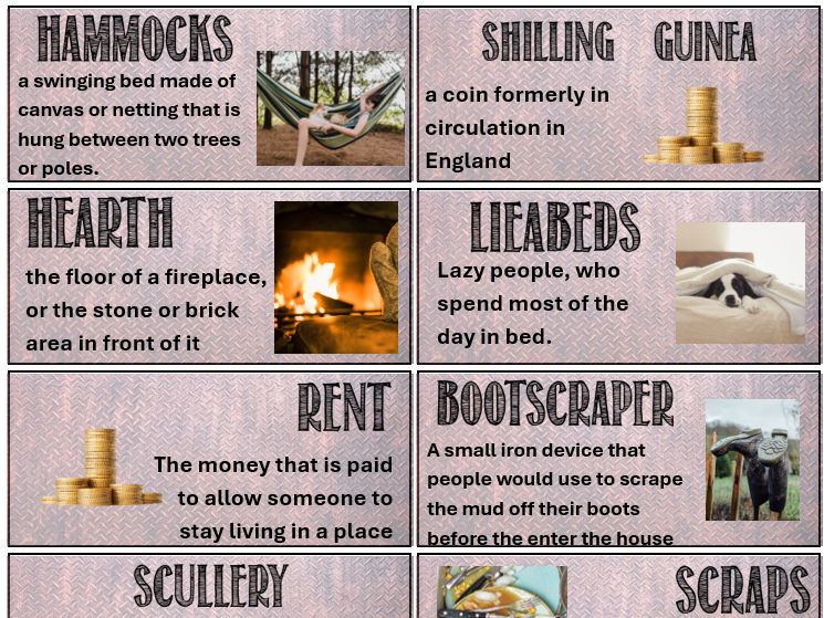 Street Child Key Vocab breakdown and Display