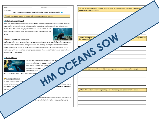 Oceans Homework 5 – Marine Biologist