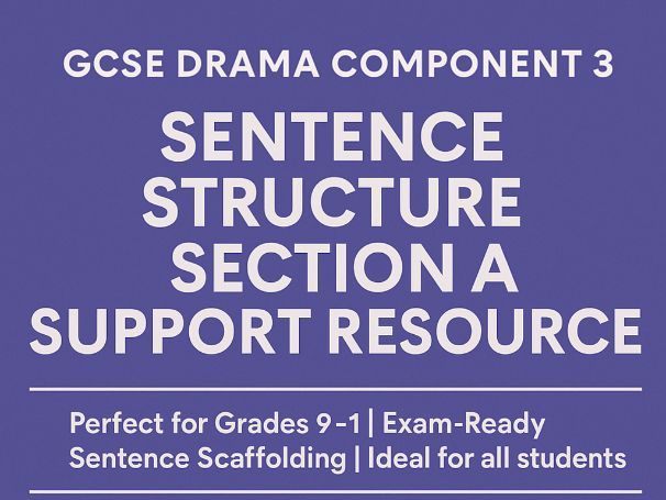 Sentence Structure Edexcel GCSE Drama