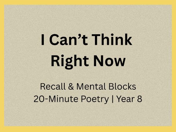 Poetry Starter: Close Word Analysis & Inference | Mist | Year 8 (KS3)