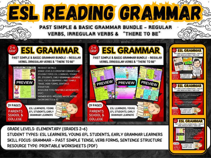 Past Simple & Basic Grammar Bundle verbs