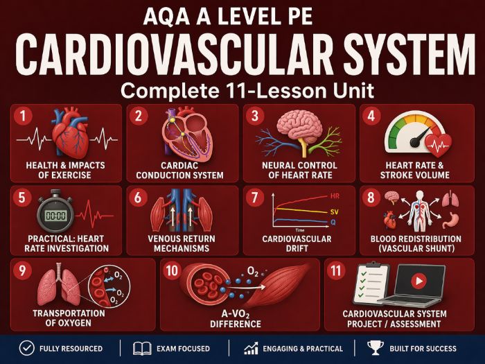 AQA A Level PE – CV System | Complete 11-Lesson Unit