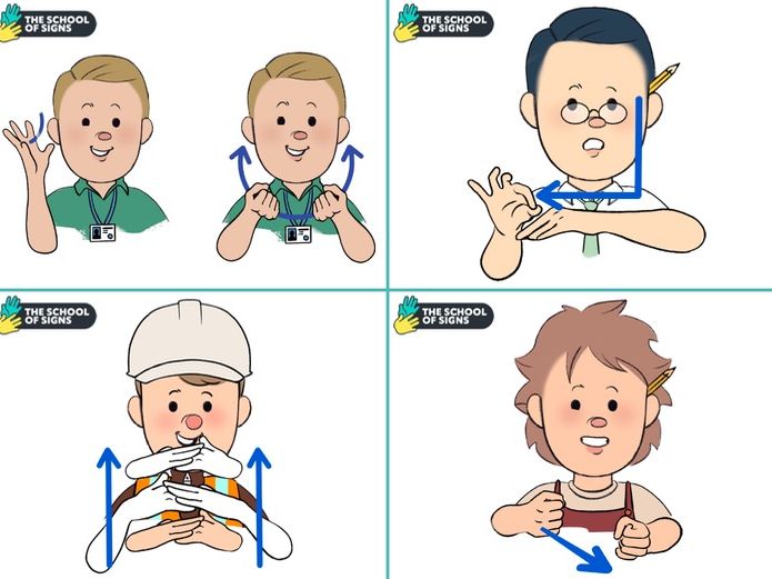 British Sign Language: Jobs signs