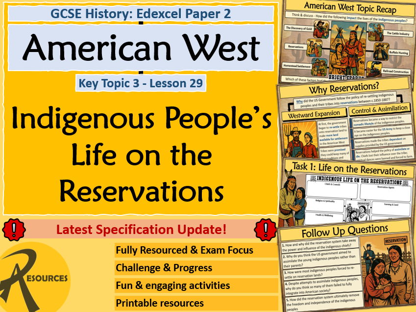 Life on Reservations - American West - GCSE History Edexcel - Lesson 29