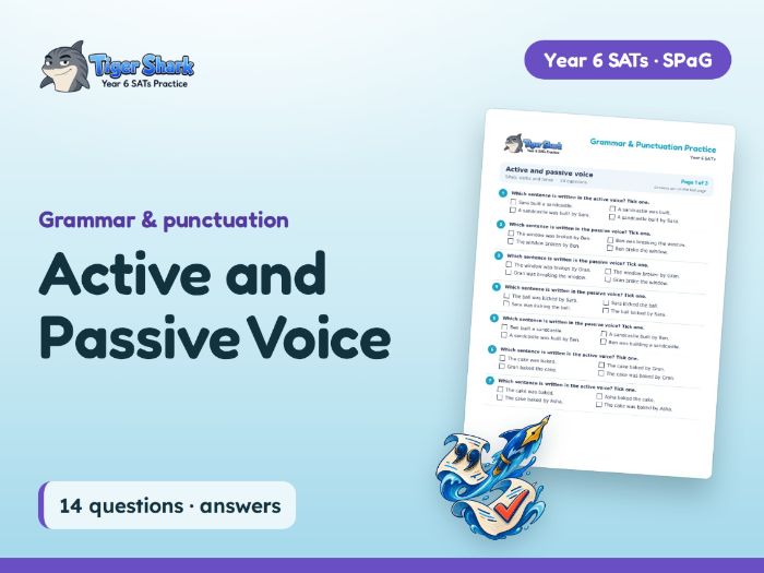 Active and Passive Voice: KS2 SPaG Worksheet