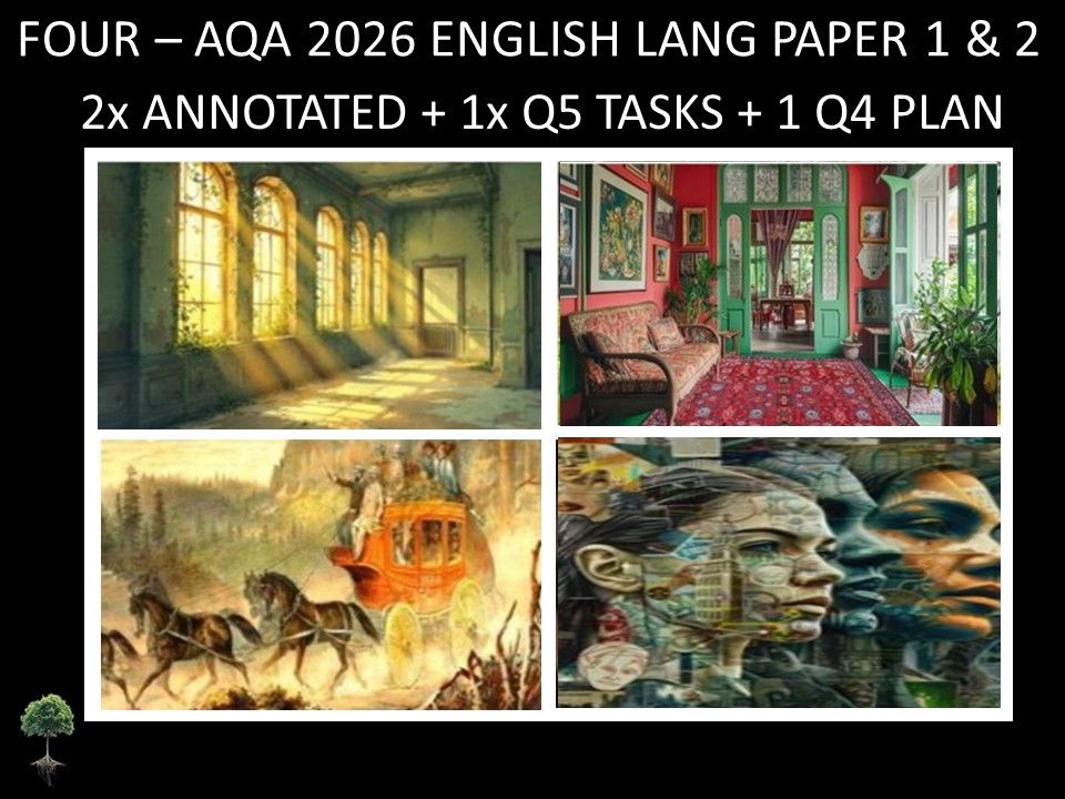 FOUR - AQA PAPER 1 & 2 | 2026 FULL MOCKS | ANNOTATED | Q5 TASKS | Q4 PLAN