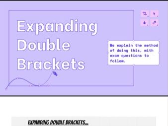 Expanding Double Brackets with Answers ~ GCSE IGCSE KS3 / KS4 ...