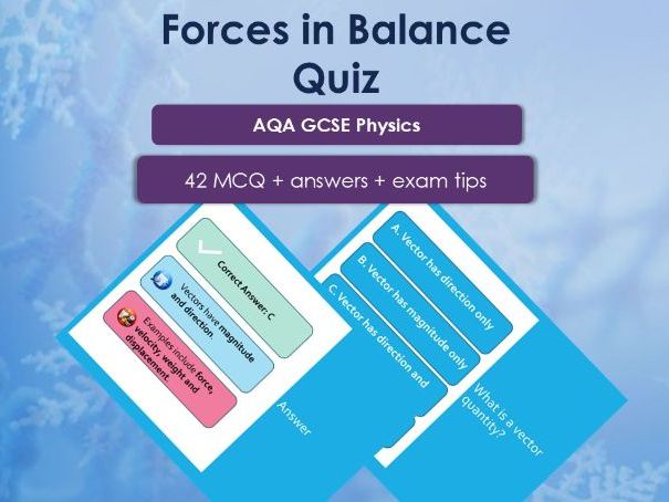 AQA GCSE Physics Forces in Balance Quiz | 42 MCQs + Answers + Exam Tips