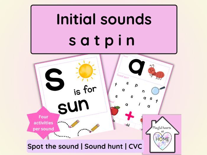 Initial sounds activity s a t p i n