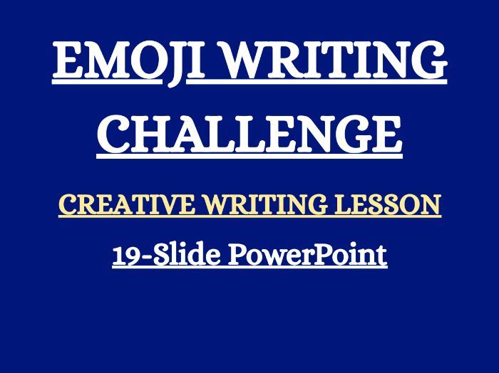 Emoji Writing Challenge | Creative Writing Lesson PowerPoint (KS2)