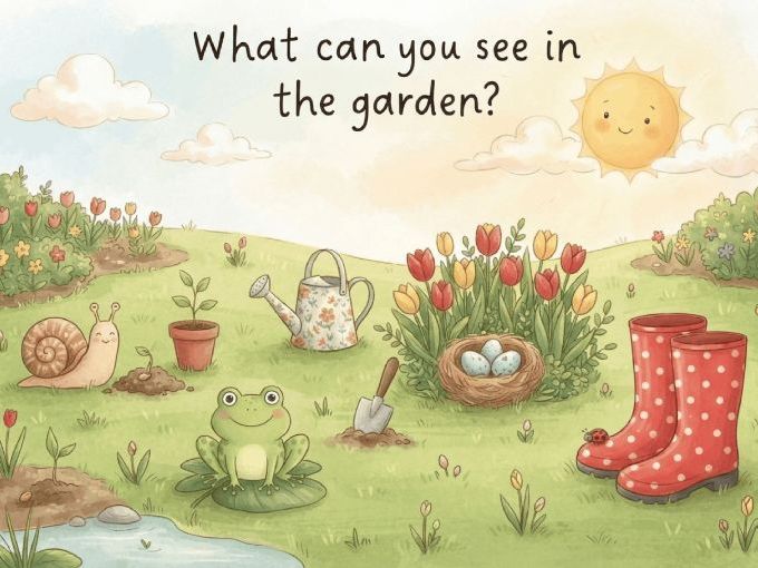 What can you see?  - Spring Garden CVC words