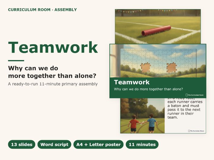 Teamwork Assembly: Why Can We Do More Together Than Alone? Slides + Script
