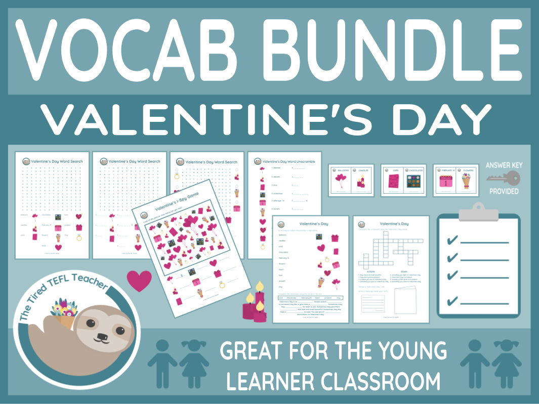 ESL Valentine's Day Vocabulary Bundle