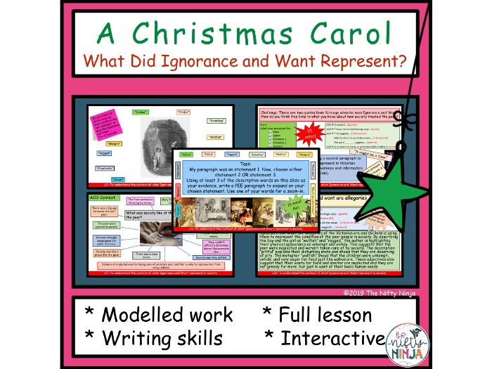 A Christmas Carol What Did Ignorance and Want Represent? Teaching