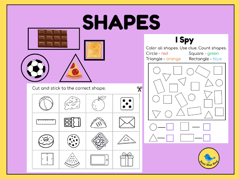 2D Shapes: Sorting, Counting (EYFS / KS1)