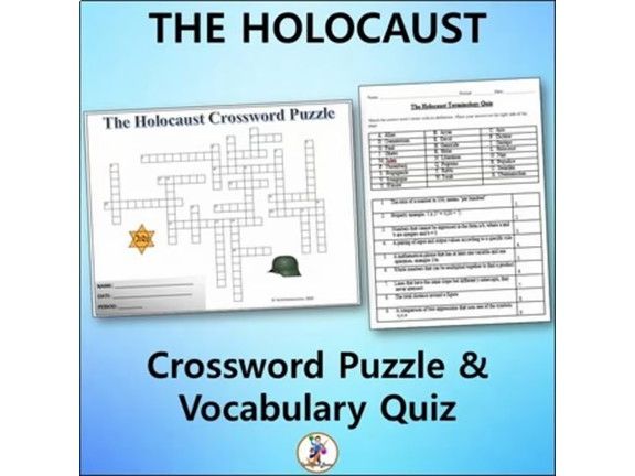 The Holocaust Crossword & Vocabulary Quiz - Printable