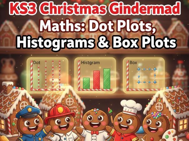 KS3 Christmas Gingerbread Statistics: Dot Plots & Box Plots