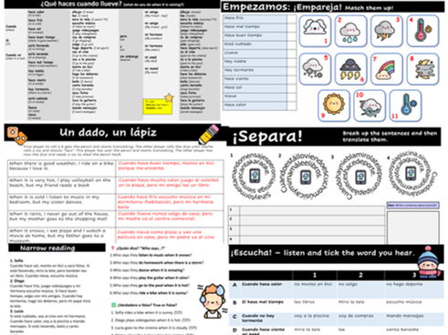 ¿Qué haces cuando llueve? - what do you do when it rains?