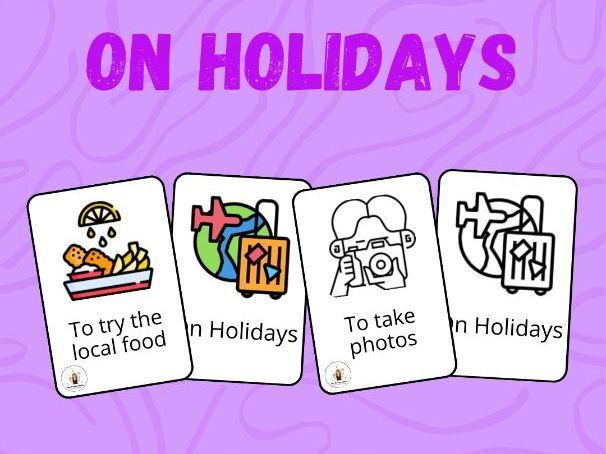 On Holidays - Flashcards